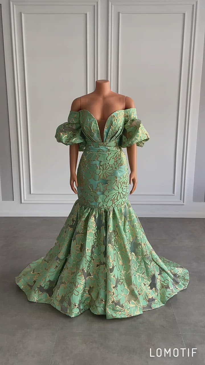 New Arrival Long Evening Dresses 2022 Mermaid Style Off The Shoulder Mint Green Dubai Women Formal Party Gowns