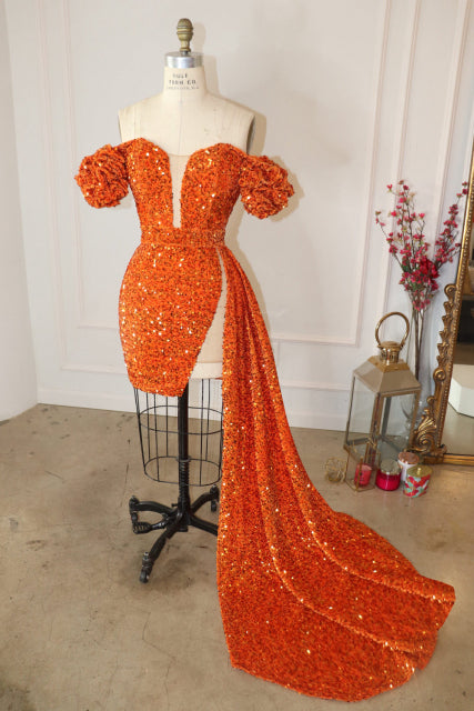 Stunning Off The Shoulder Sexy  Real Custom Made Short Prom Dresses, Evening Dress and summer dress