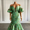 New Arrival Long Evening Dresses 2022 Mermaid Style Off The Shoulder Mint Green Dubai Women Formal Party Gowns