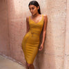Spaghetti Strap V-neck Tight sexy Cocktail party bandage dress