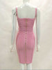 Spaghetti Strap V-neck Tight sexy Cocktail party bandage dress