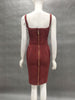 Spaghetti Strap V-neck Tight sexy Cocktail party bandage dress