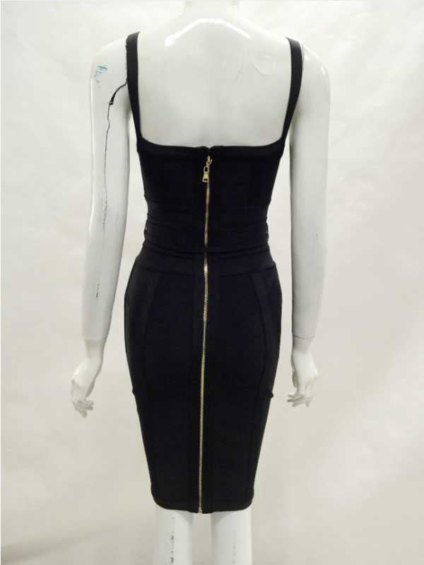 Spaghetti Strap V-neck Tight sexy Cocktail party bandage dress