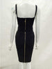 Spaghetti Strap V-neck Tight sexy Cocktail party bandage dress
