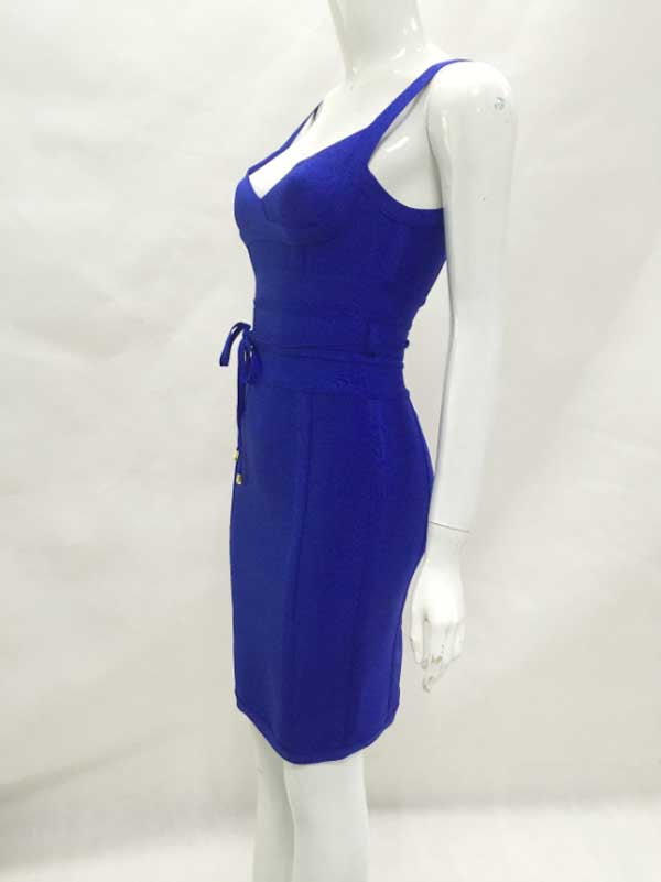 Spaghetti Strap V-neck Tight sexy Cocktail party bandage dress