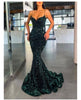 Long Prom Dresses 2022 Sexy Mermaid Sheer O-neck Luxury Beaded Crystals Silver Black Girls Prom Gala Gowns For Party